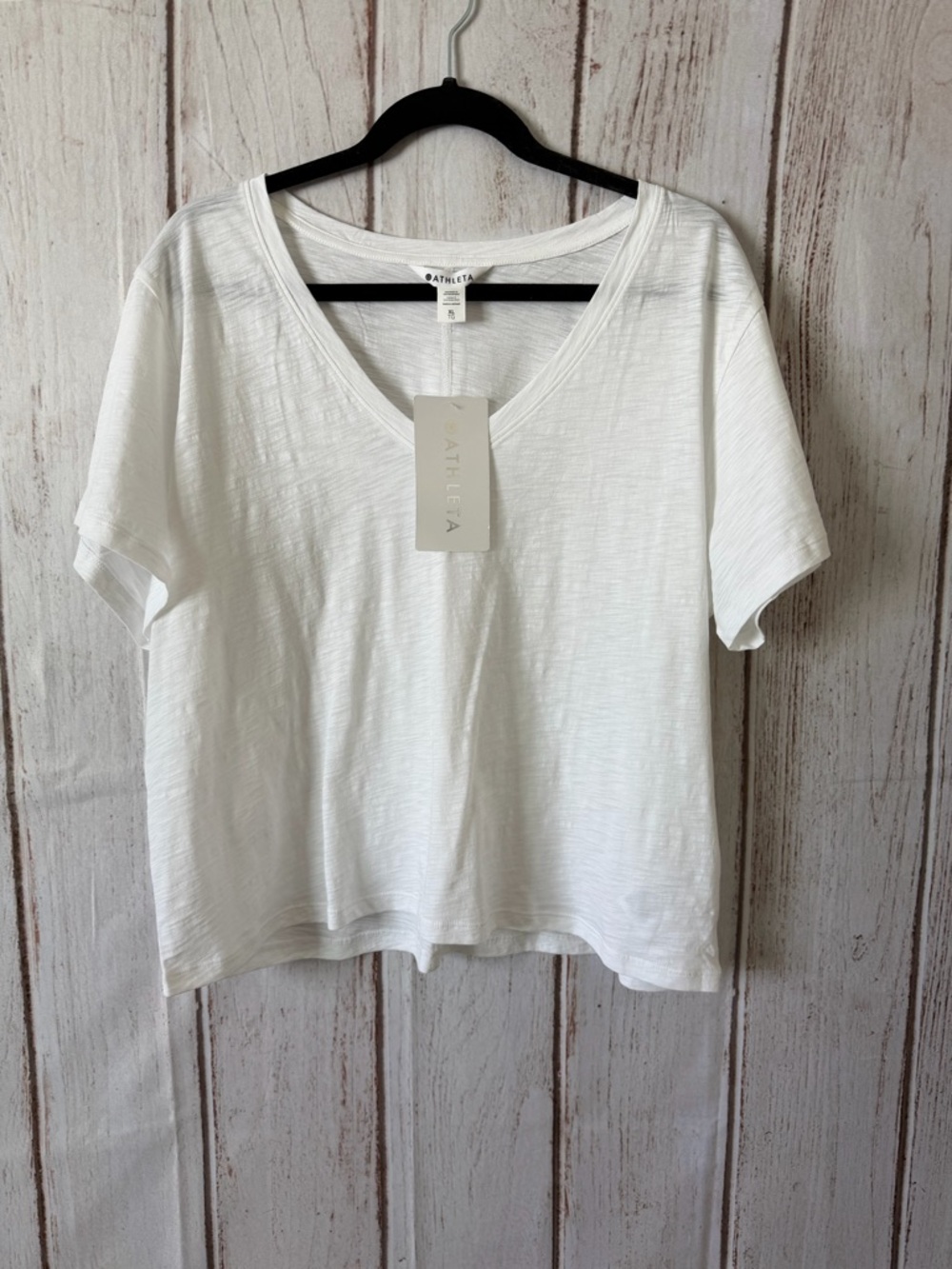 Athleta Essential Slub V-Neck Tee Size XL
